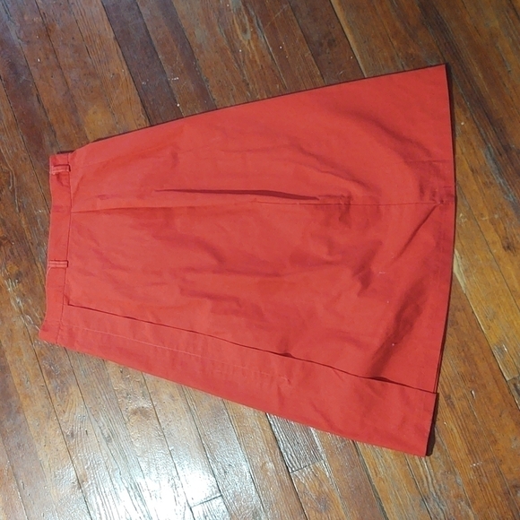 Vintage Adam Ives Red Midi Length Skirt - Picture 1 of 8